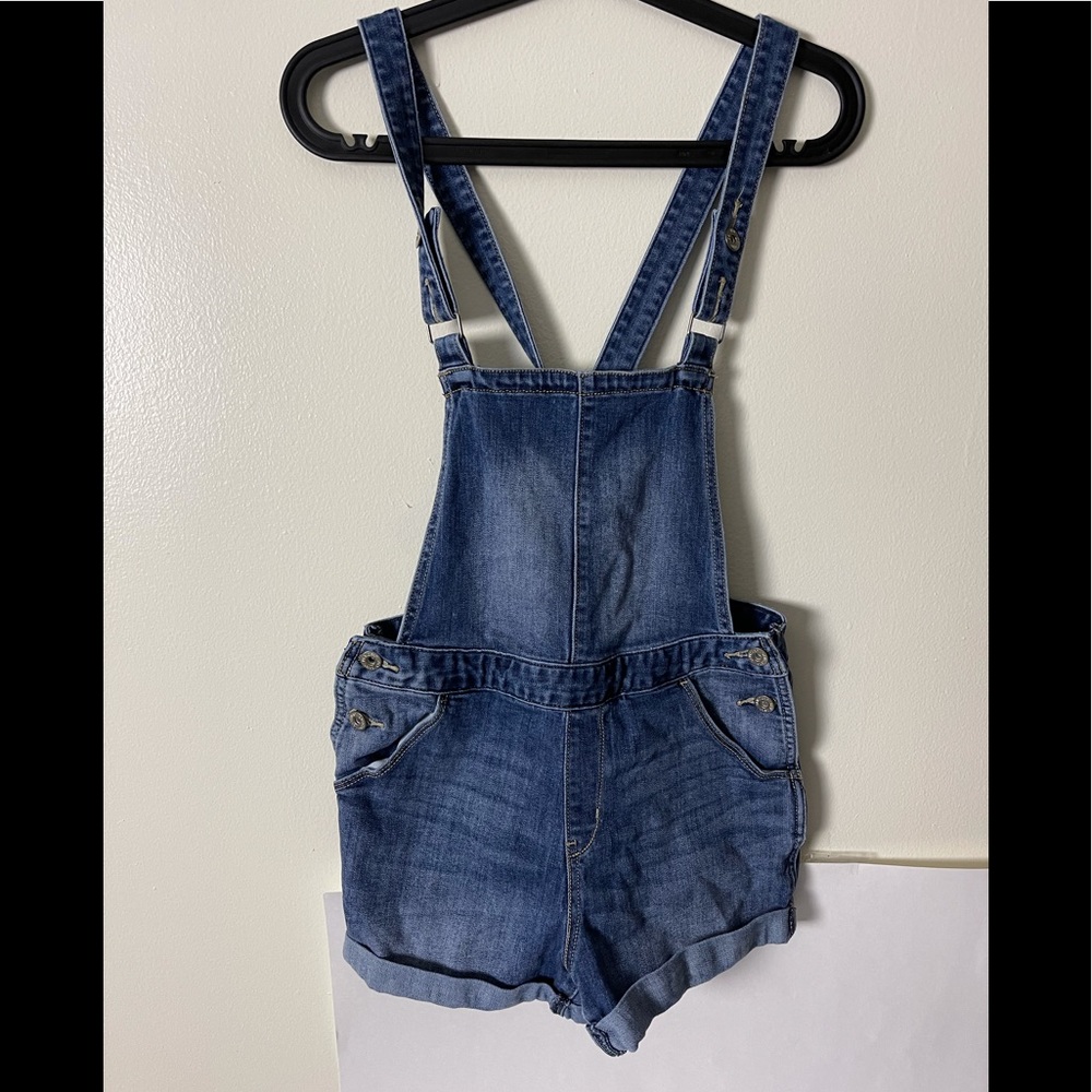Denizen from Levi’s Denim Overall Shorts / Shortalls Size Small - Picture 3 of 8
